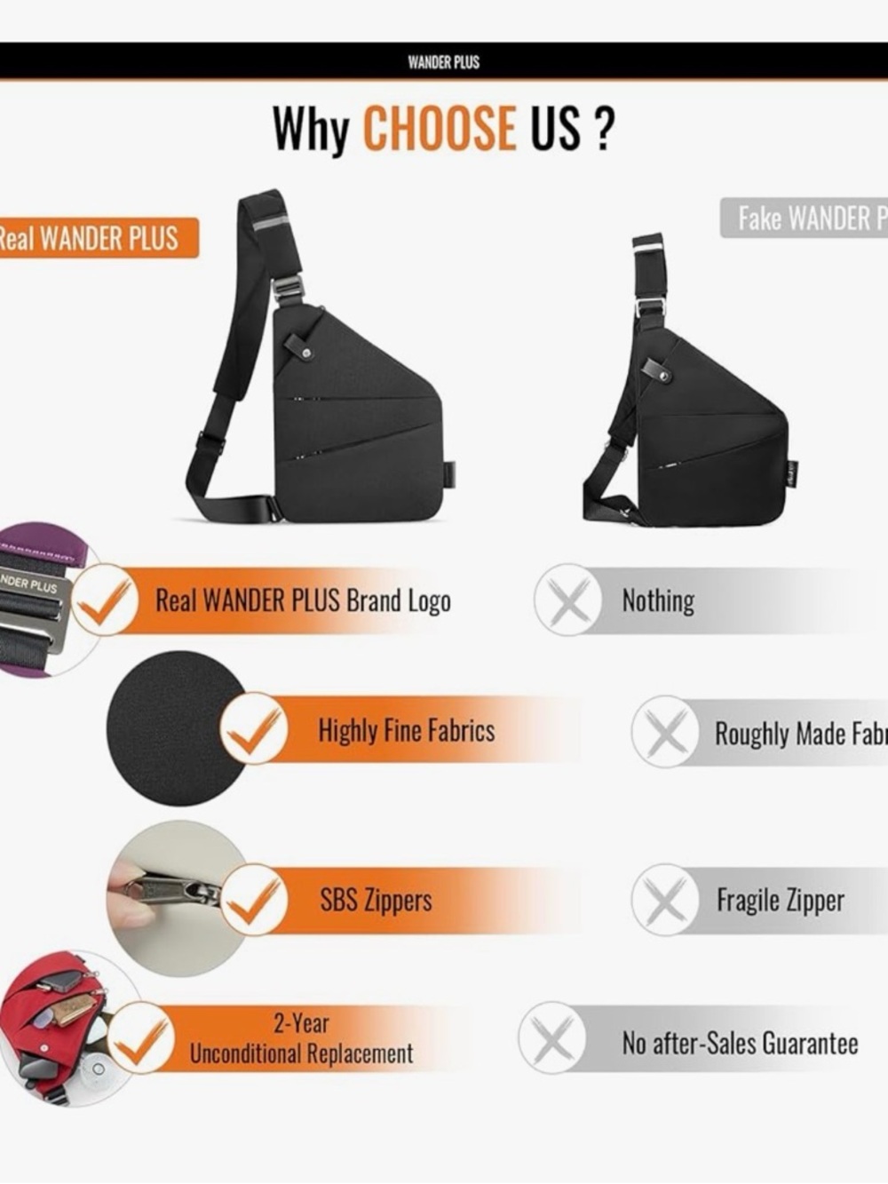 WANDER PLUS® Anti Theft Crossbody Bag - Picture 7 of 11